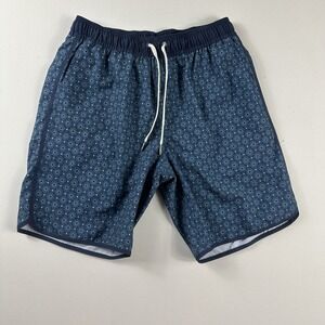 Fair Harbor Shorts Mens Small Blue Anchor Trunks Lined Surfing Beach Stretch